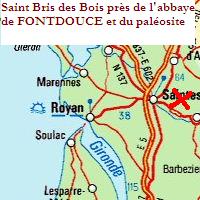 Saint Bris des Bois près de l'abbaye de FONTDOUCE et du paléosite