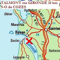 TALMONT sur GIRONDE 10 km S-O de COZES